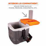 Ergodyne 13170 5170 Single Orange and Gray Industrial Hard Sided Cooler - 17 qt - 7