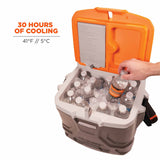 Ergodyne 13172 5170 Pallet of 30 Orange and Gray Industrial Hard Sided Cooler - 17 qt - 7