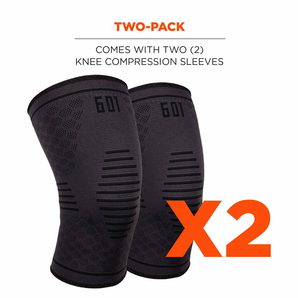 Ergodyne 16552 601 S Black Knee Compression Sleeve - 5