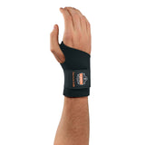 Ergodyne 16612 ProFlex 670 Ambidextrous Single Strap Wrist Support, Small, Black