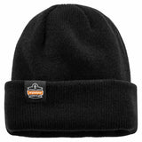 Ergodyne 16801 6811Z  Black Rib Knit Hat - Zipper for Bump Cap Insert