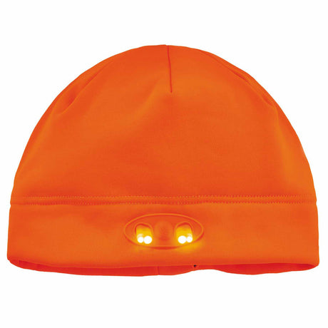 Ergodyne 16804 6804  Orange Skull Cap Beanie Hat - LED Lights