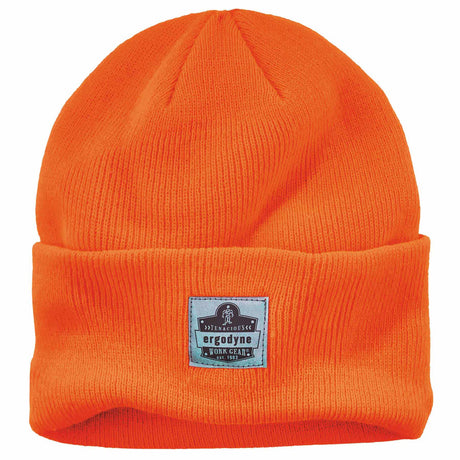 Ergodyne 16807 6806  Orange Cuffed Rib Knit Beanie Hat