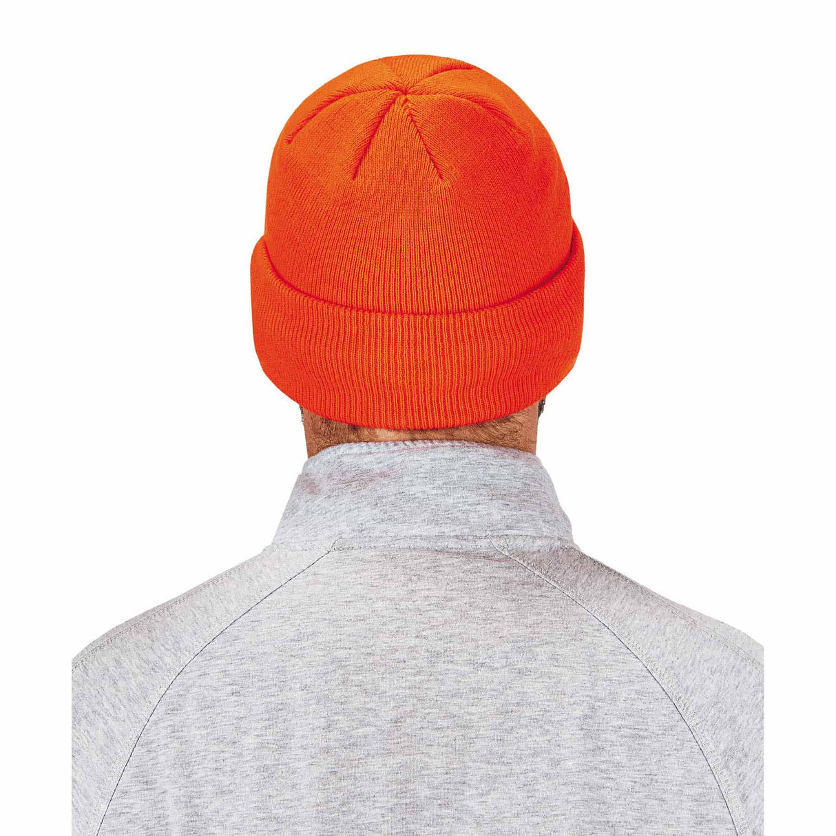 Ergodyne 16807 6806  Orange Cuffed Rib Knit Beanie Hat - 4