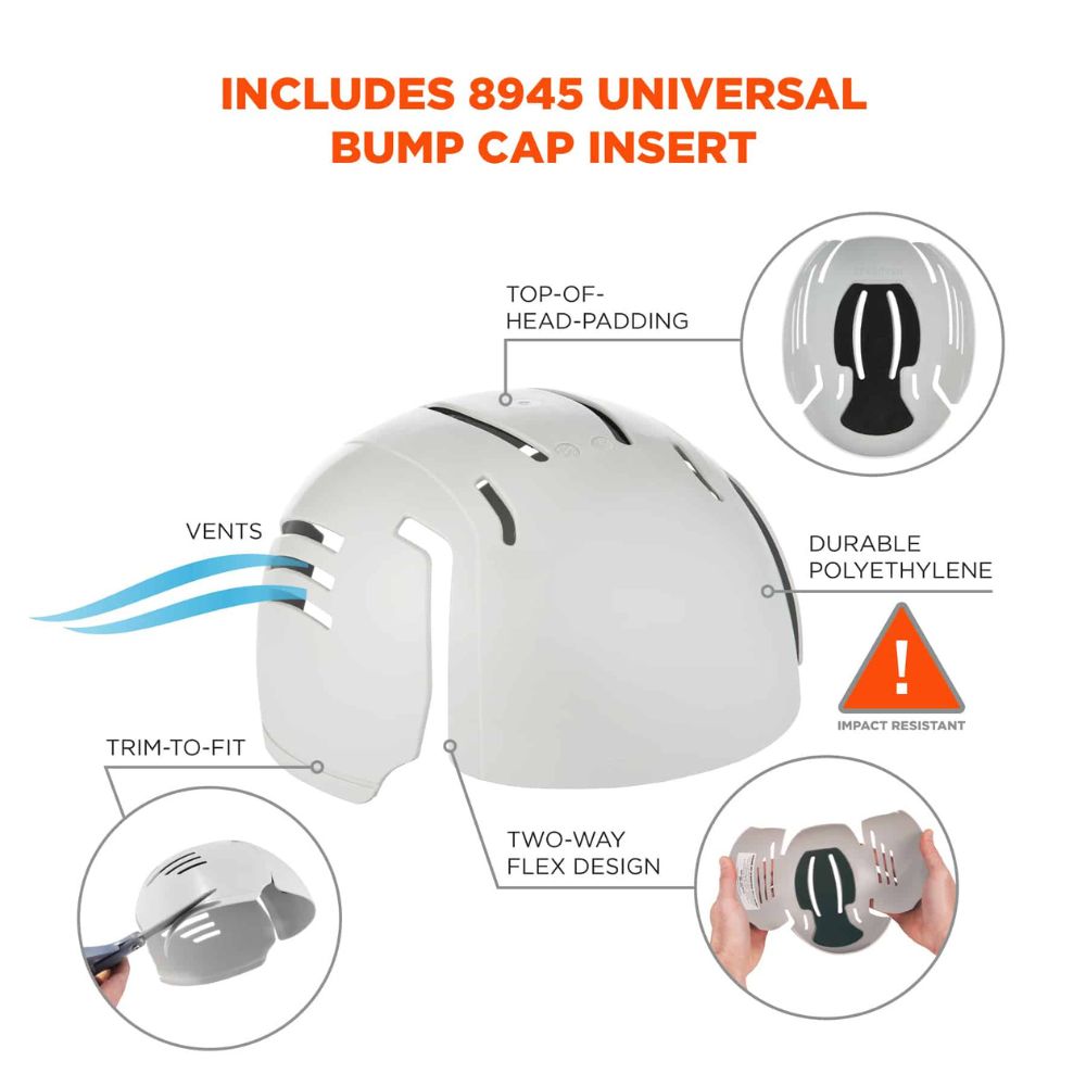 Ergodyne 16811 #6811ZI Rib Knit Hat w/ Bump Cap Insert - 9