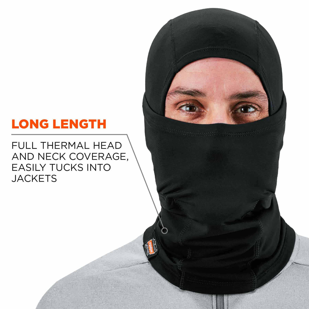 Ergodyne 16844 6844  Black Dual-Layer Balaclava Face Mask - 9