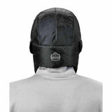 Ergodyne 16846 6802 XS Black Classic Trapper Hat - 4