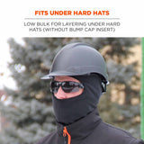 Ergodyne 16893 6893ZI  Black Balaclava + Bump Cap Insert - 12