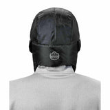 Ergodyne 16899 6802ZI L/XL Kit Black Zipper Trapper Hat + Universal Bump Cap - 8