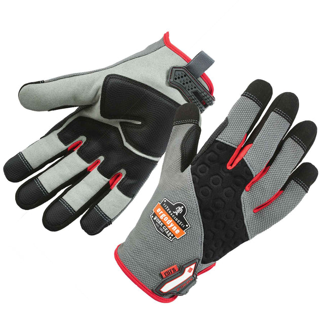 Ergodyne 17122 ProFlex 710CR Heavy-Duty + Cut Resistance Gloves, Small, Gray