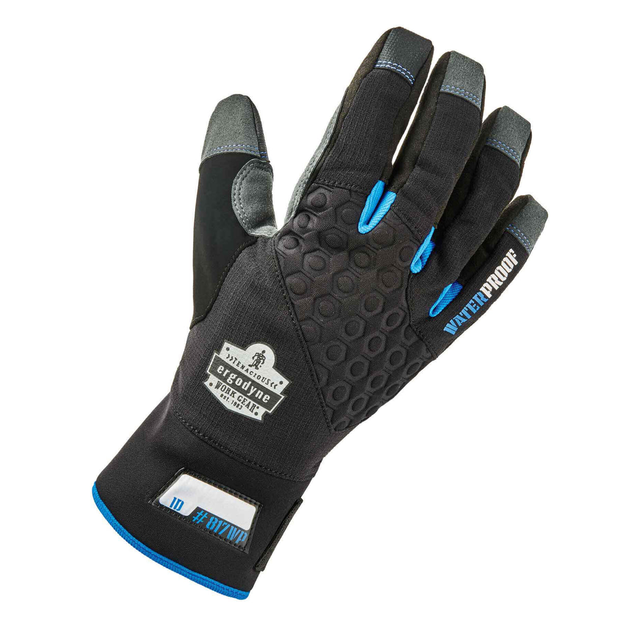 Ergodyne 17372 ProFlex 817WP Reinforced Thermal Waterproof Utility Gloves, Small, Black