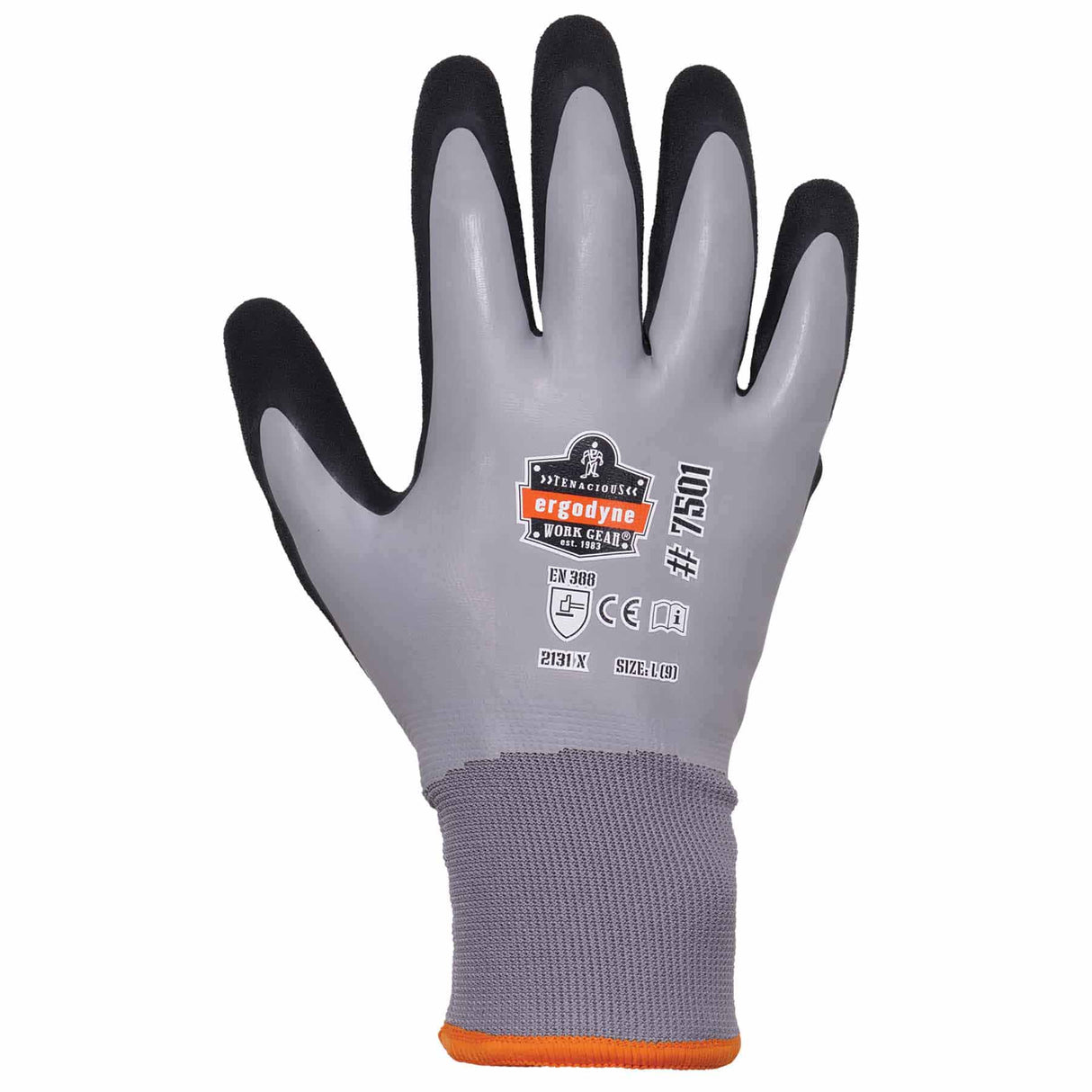 Ergodyne 17632 7501 S Gray Coated Waterproof Winter Gloves - 2