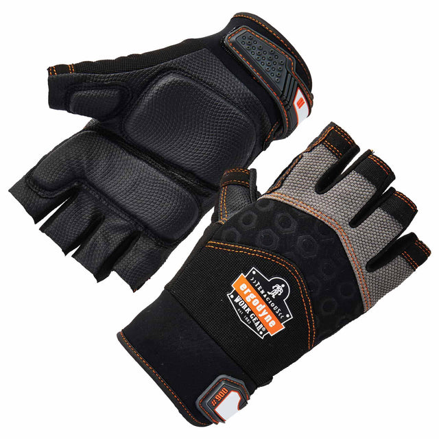 Ergodyne 17692 900 S Black Half-Finger Impact Gloves