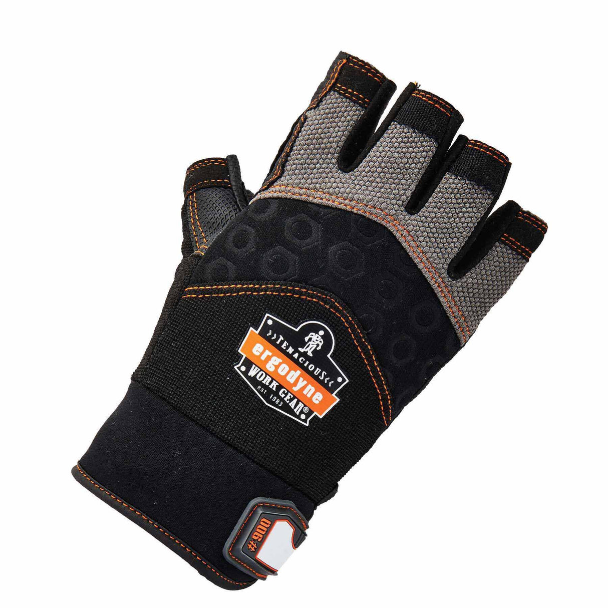 Ergodyne 17692 900 S Black Half-Finger Impact Gloves - 2