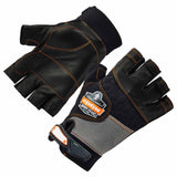 Ergodyne 17783 901 M Black Half-Finger Leather Impact Gloves