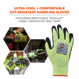 Ergodyne 17812 7041 S Lime ANSI A4 Nitrile-Coated CR Gloves - 4