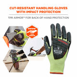 Ergodyne 17835 7141-CASE XL Lime ANSI A4 DIR Nitrile-Coated CR Gloves 72-Pair - 4