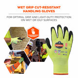 Ergodyne 17863 7021-CASE M Lime ANSI A2 Nitrile-Coated CR Gloves - WSX 144-Pair - 4