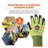 Ergodyne 17872 7022-CASE S Lime ANSI A2 Nitrile-Coated CR Gloves - DSX 144-Pair - 4