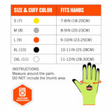 Ergodyne 17872 7022-CASE S Lime ANSI A2 Nitrile-Coated CR Gloves - DSX 144-Pair - 8