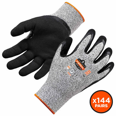 Ergodyne 17882 7031-CASE S Gray ANSI A3 Nitrile-Coated CR Gloves 144-Pair