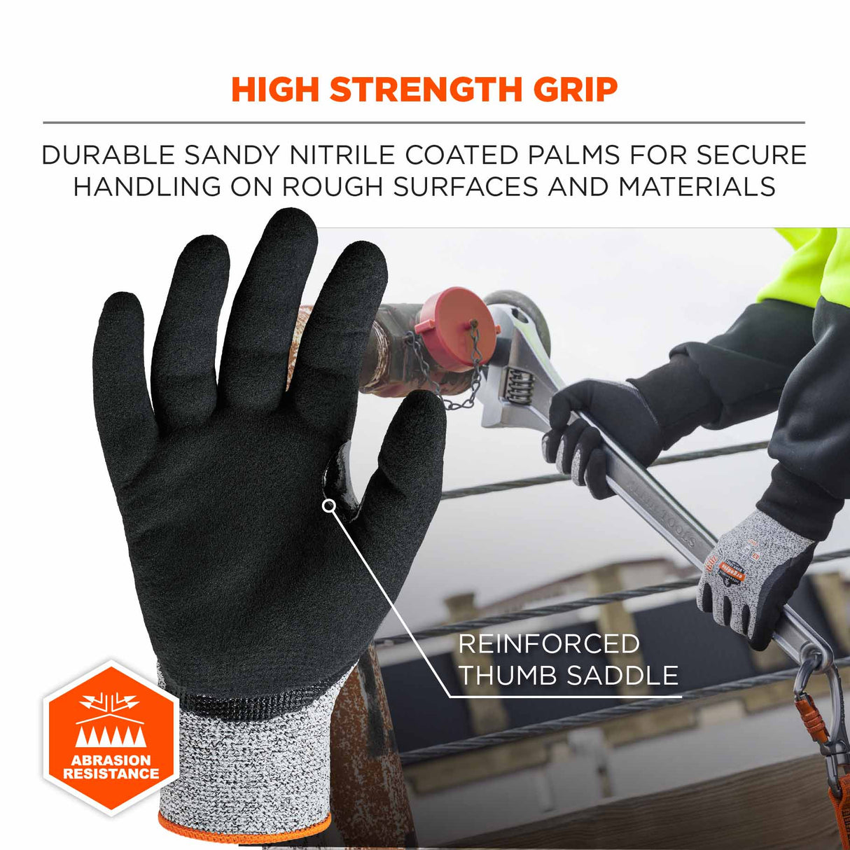 Ergodyne 17886 7031-CASE 2XL Gray ANSI A3 Nitrile-Coated CR Gloves 144-Pair - 6