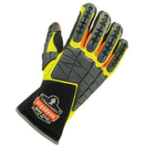 Ergodyne 17902 ProFlex 925F(x) Standard Dorsal Impact-Reducing Gloves, Small, HV Lime