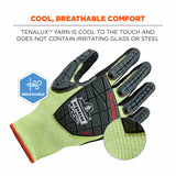 Ergodyne 17912 7141 S Lime ANSI A4 DIR Nitrile-Coated CR Gloves - 7