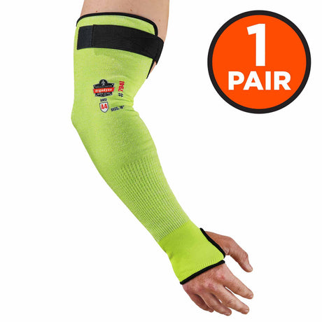 Ergodyne 17943 7941-PR 18 in Lime CR Protective Arm Sleeve 1-Pair