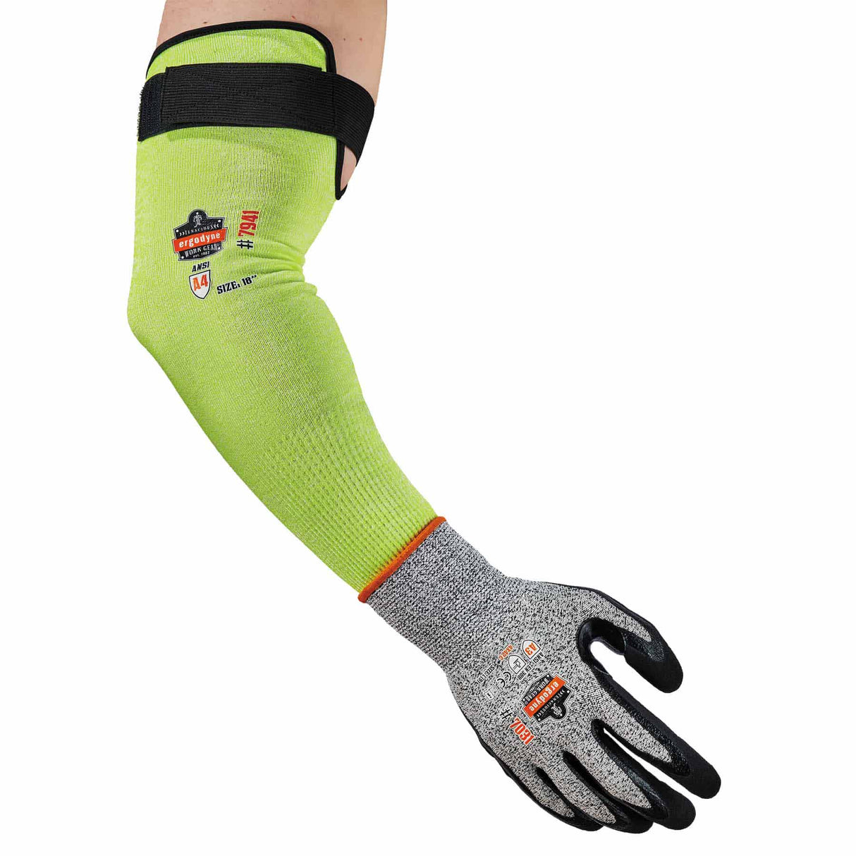 Ergodyne 17947 7941-CSPR 18 in Lime CR Protective Arm Sleeve 144-Pair - 5