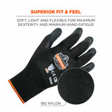 Ergodyne 17952 7001 S Black Nitrile-Coated Gloves - DSX - 7