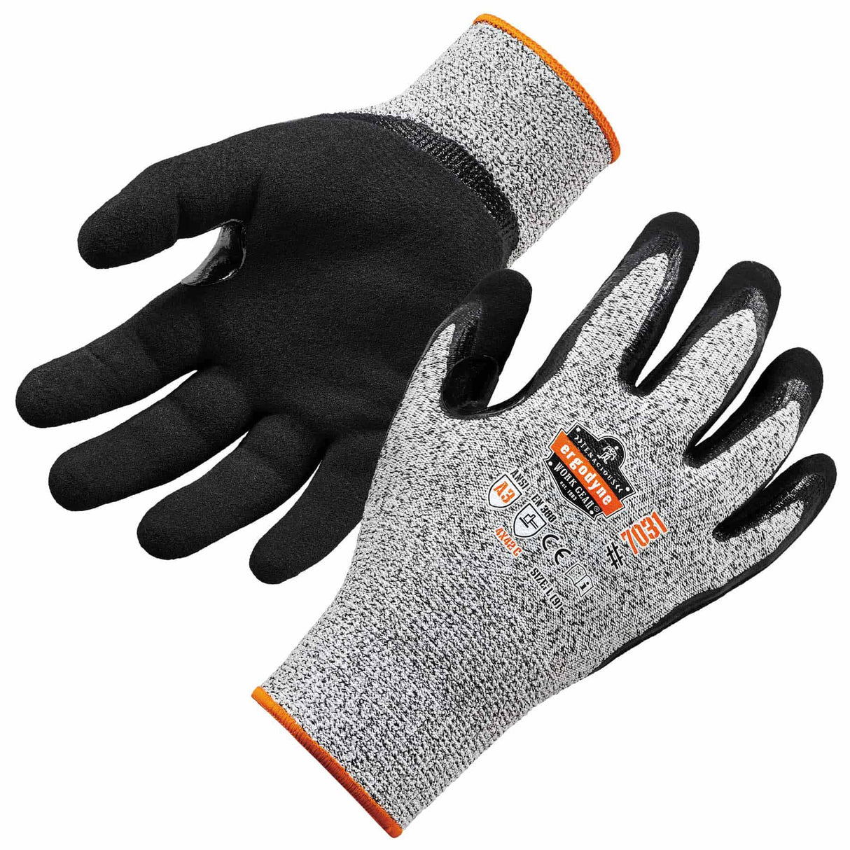 Ergodyne 17982 7031 S Gray ANSI A3 Nitrile-Coated CR Gloves