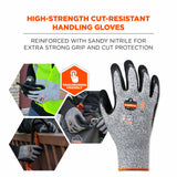 Ergodyne 17983 7031 M Gray ANSI A3 Nitrile-Coated CR Gloves - 4