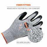 Ergodyne 17983 7031 M Gray ANSI A3 Nitrile-Coated CR Gloves - 7
