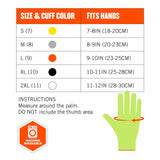 Ergodyne 18014 7040 L Lime ANSI A4 CR Food Grade Gloves - 9