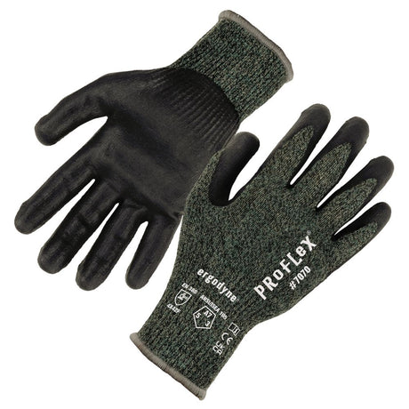 Ergodyne 18042 #7070 1-pair S Green ANSI A7 Nitrile Coated CR Gloves