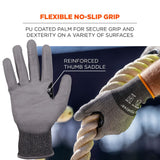 Ergodyne 18062 #7071 12-pair S Gray ANSI A7 PU Coated CR Gloves - 4