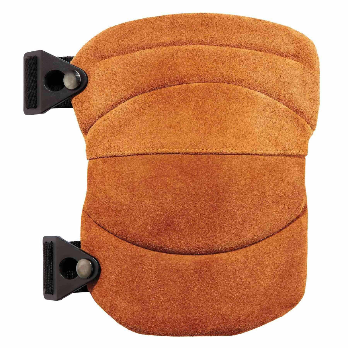 Ergodyne 18232 230LTR  Brown Leather Knee Pads - Wide Soft Cap - 2