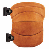 Ergodyne 18232 230LTR  Brown Leather Knee Pads - Wide Soft Cap - 2