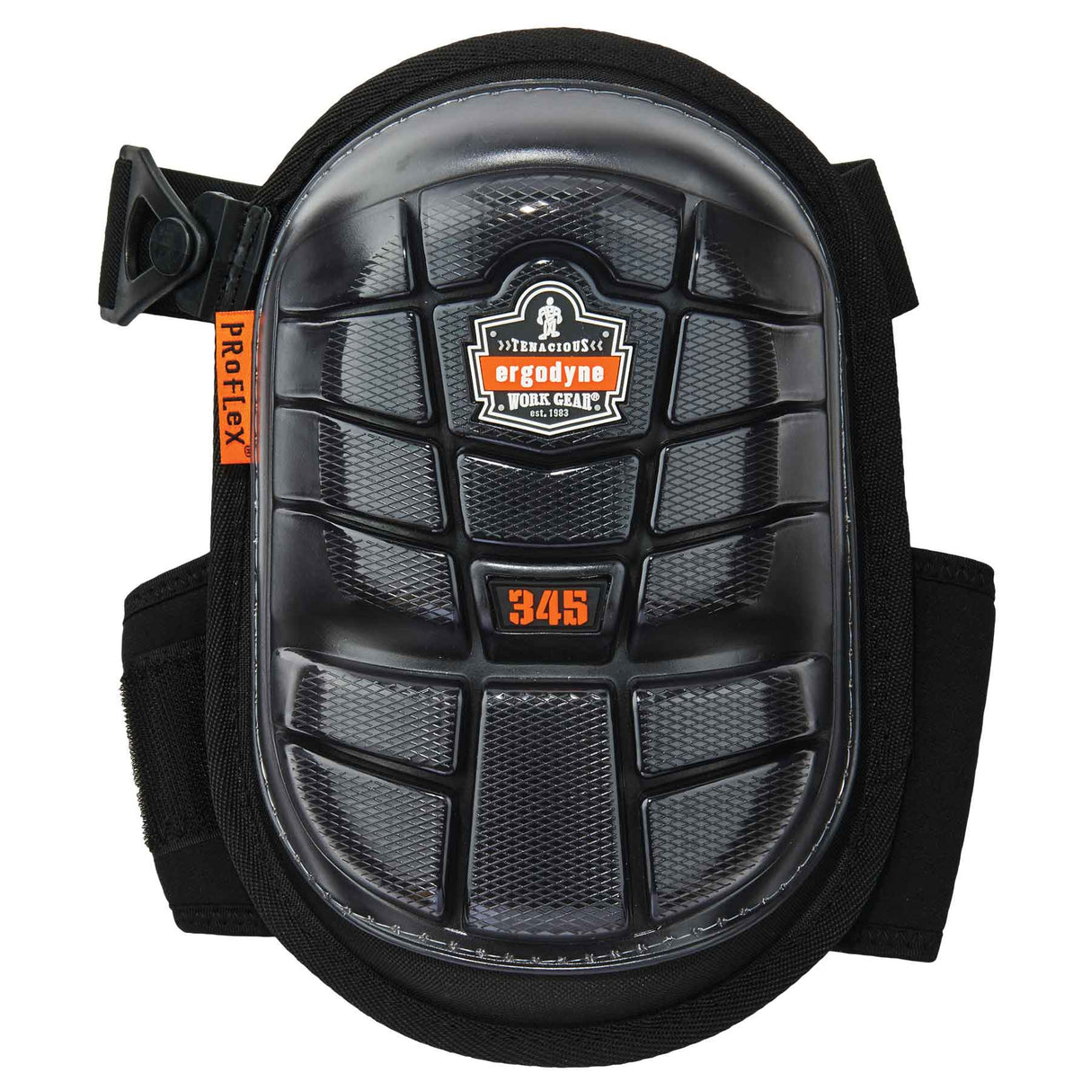 Ergodyne 18445 ProFlex 345 Long Cap Injected Gel Knee Pads, Black - 3