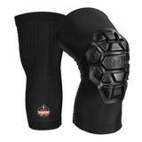 Ergodyne 18550 550 S/M Black Padded Knee Sleeves 3-Layer Foam Cap Pair