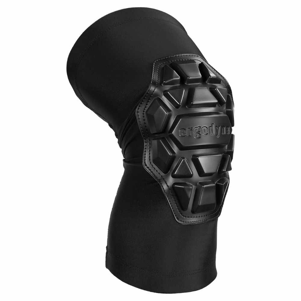 Ergodyne 18550 550 S/M Black Padded Knee Sleeves 3-Layer Foam Cap Pair - 8