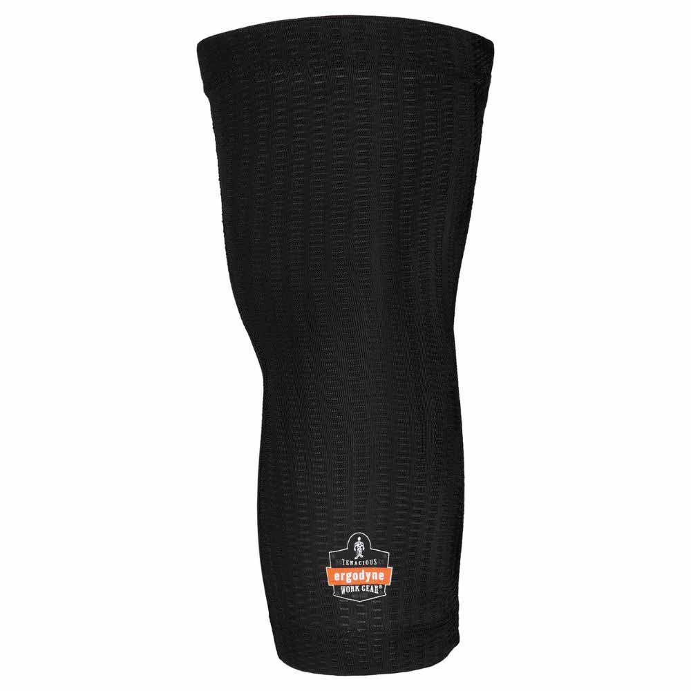 Ergodyne 18552 550 L/XL Black Padded Knee Sleeves 3-Layer Foam Cap Pair - 7