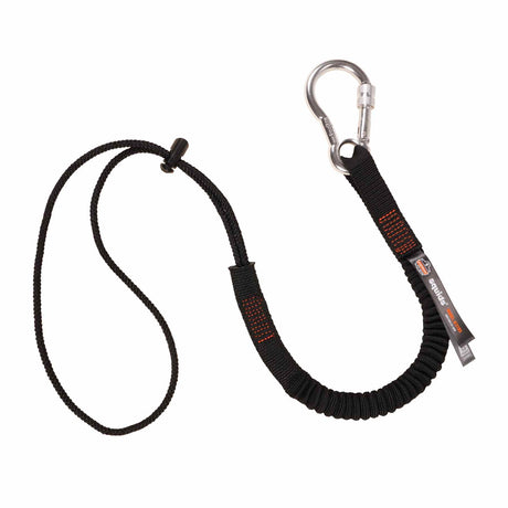 Ergodyne 19005 3105 Standard Black Lanyard - Carabiner + Loop - 15lbs