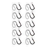 Ergodyne 19010 3105-10PK Standard Black Lanyard - Carabiner + Loop - 15lbs 10-Pack