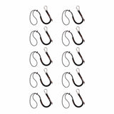 Ergodyne 19010 3105-10PK Standard Black Lanyard - Carabiner + Loop - 15lbs 10-Pack