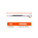 Ergodyne 19161 Squids 3156 Coil Tool Lanyard with Single Carabiner 2 lb - 2