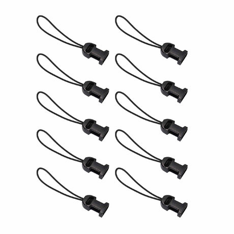 Ergodyne 19165 3133 10-pack Black Scanner Lanyard - Loop Attachments 10-Pack