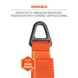 Ergodyne 19172 #3172 2-pack Orange Anchor Strap Hook and Loop Closure - 5lbs / 2.3kg - 4