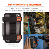 Ergodyne 19184 5543 S Gray Handheld Barcode Scanner Mount Holder - 5
